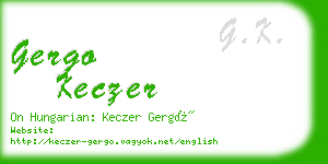 gergo keczer business card